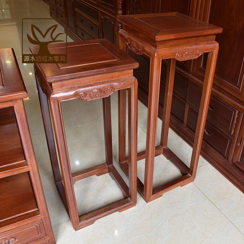 红木家具简约花架花梨木新中式花几全实木盆景架高花几花盆置物架