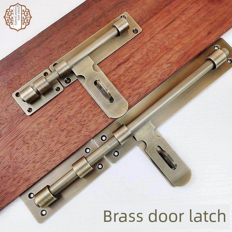 中式彷古纯铜加厚插销明装挂锁门闩实木大门扣锁老式门锁花园插栓,基础建材,明插销,淘宝优惠券,粉丝福利购,淘宝优惠卷