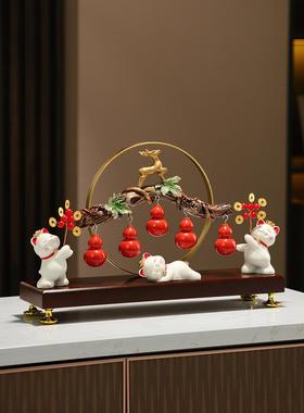 五福临门葫芦饰品入口入口大厅客厅装饰设计师风格吉祥乔迁礼品