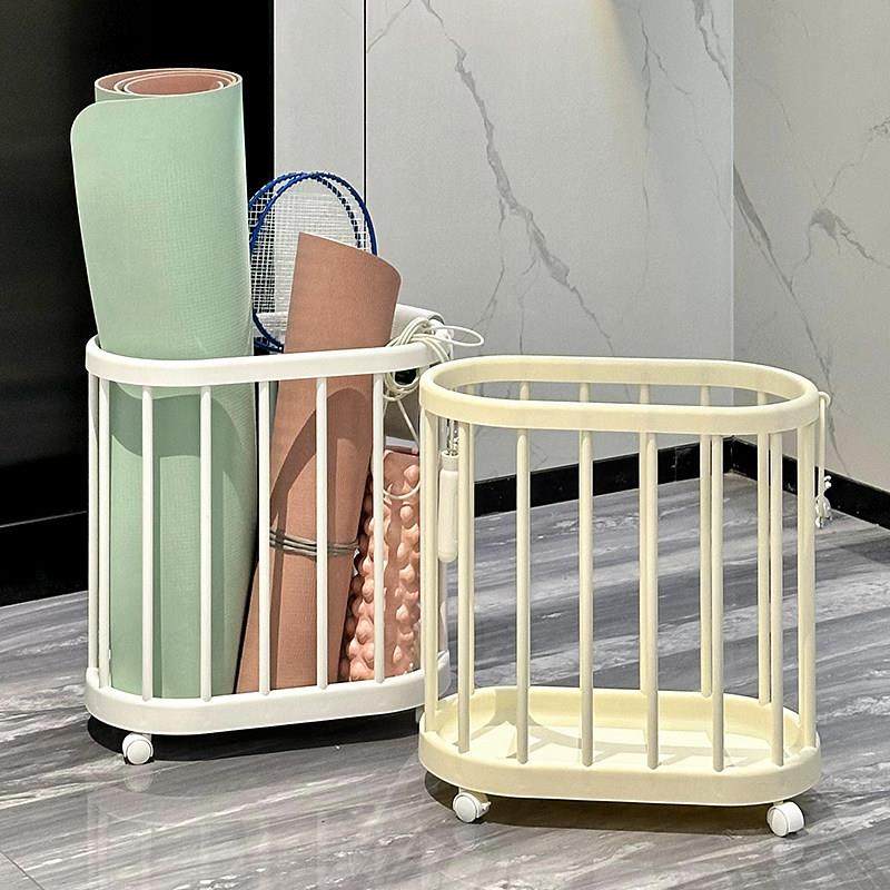 运动器材收纳筐健身工具瑜伽垫收纳筒夹缝放羽毛球拍可移动置物架,收纳整理,运动器材收纳用具,淘宝优惠券,粉丝福利购,淘宝优惠卷