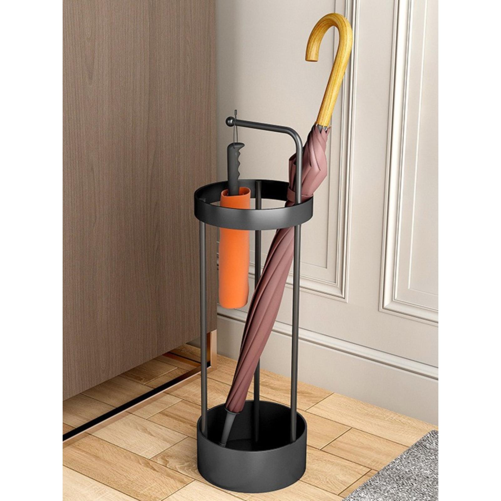 家用门口伞架置物架放伞筒商用进门沥水伞桶雨伞架入户收纳架雨伞