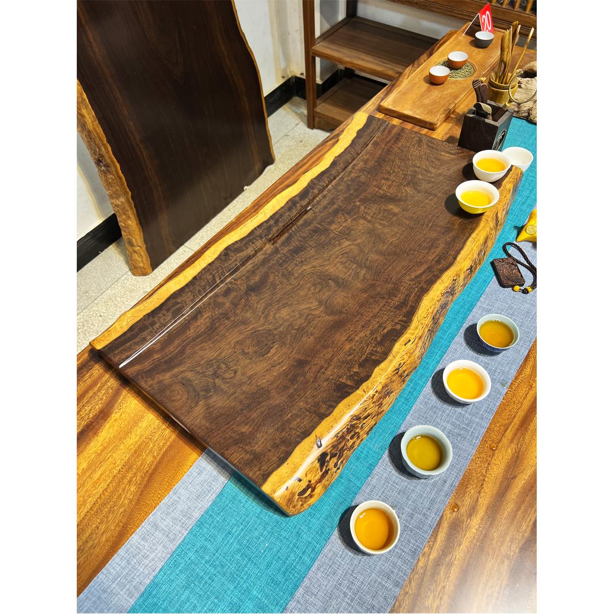 黑檀木茶盘整块原木 天然实木茶台家用功夫茶盘大小号现代简约