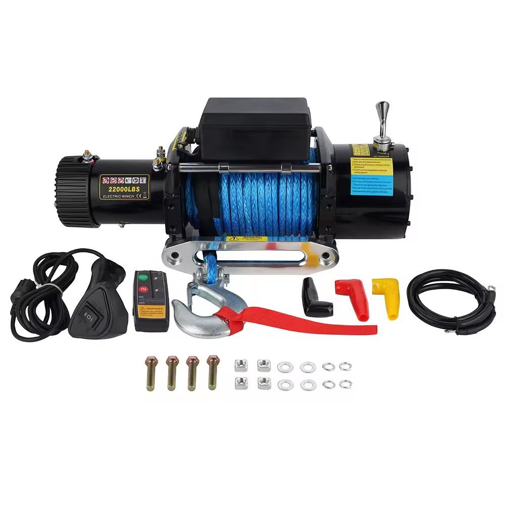 厂家直销12v/24v22000磅汽车绞盘卡车绞盘卡车救援脱困绞盘