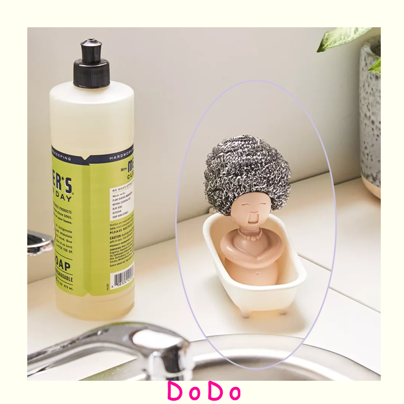 厨房钢丝球沥水架收纳百洁布架子