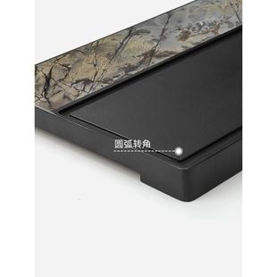 Y0EZ天然乌金石茶盘家用石盘茶台轻奢现代简约国画石干湿泡茶