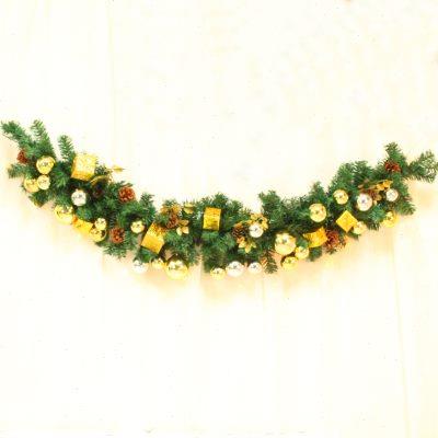 香桔 圣诞节装饰品 金色1.35米/2.7米圣诞藤条门挂件居家桌面摆件