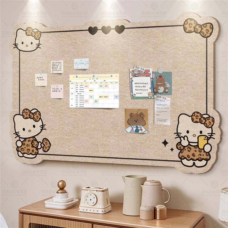 热销毛毡板毛毡墙贴照片墙装饰免打孔自粘背景板软木板幼儿园教室