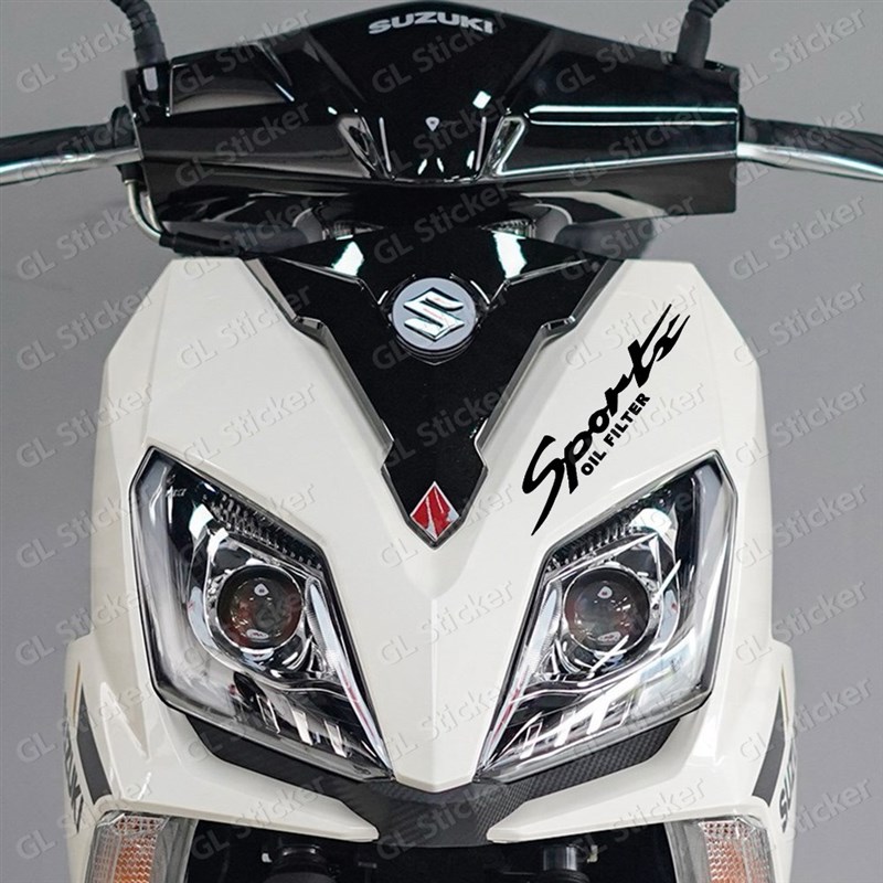 热销适用铃木UY125/UE125贴纸改装踏板车字母拉花反光装饰贴花