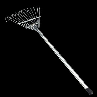 热销钢丝耙14齿园艺园林工具农具草种播种专用耙子搂草筢子塑料耙