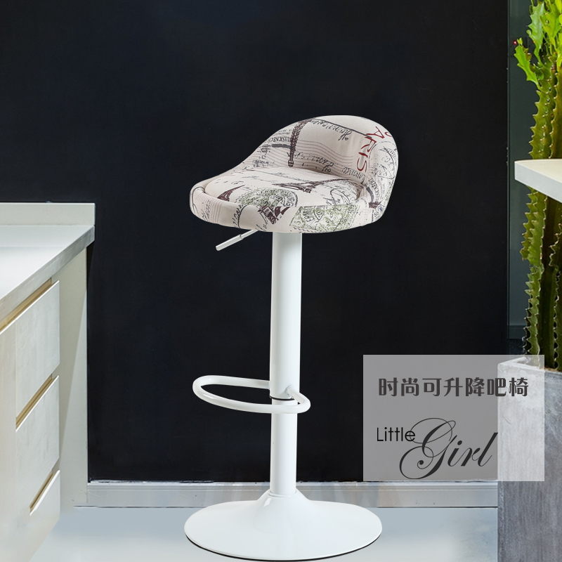 热销欧式吧台椅 升降吧椅前台收银椅 家用吧凳旋转靠背凳子酒吧高