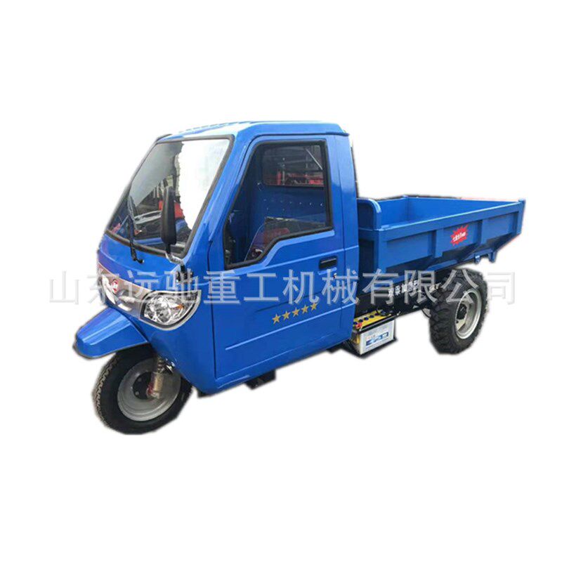 热销工程三轮车 电启动后卸式翻斗车 农用柴油机动三轮车