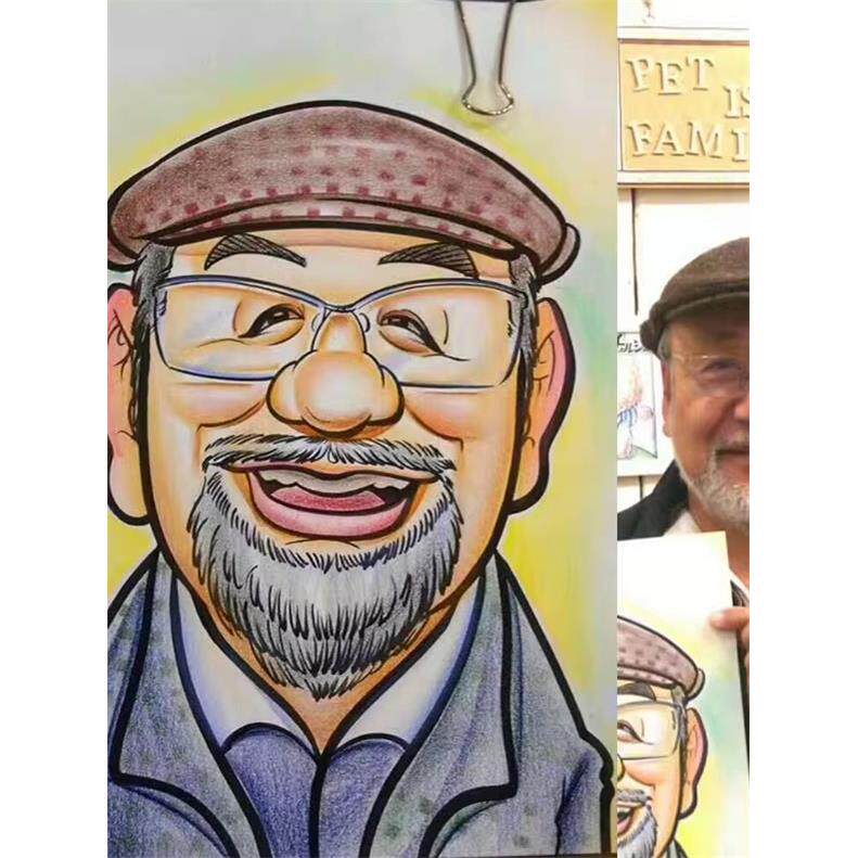 手绘头像漫画真人照片卡通似颜绘夸张漫画像动漫形象定制自画像