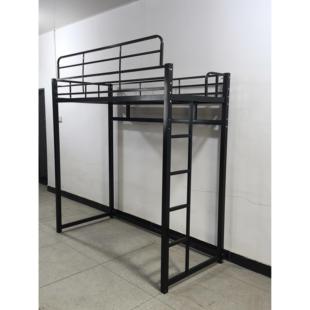定制铁艺床任意尺寸床加粗加厚钢板高架床上层钢架上床下空省空间