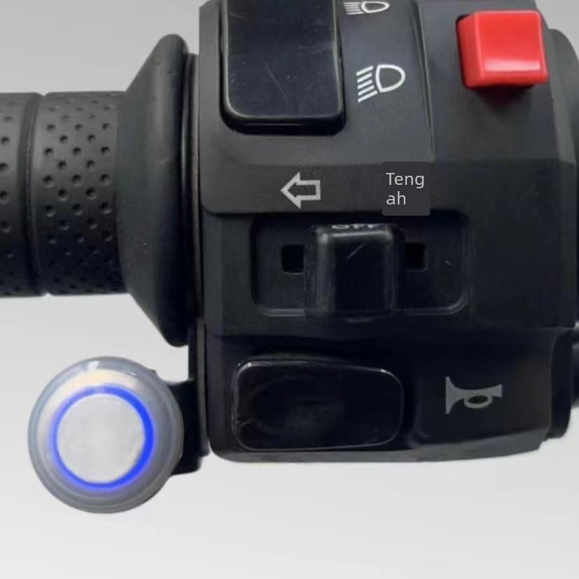 踏板摩托车电动车加装改装大灯射灯喇叭超车灯转向手把开关