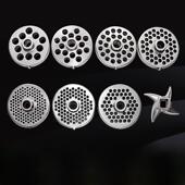 12S型绞肉机刀片十字刀头通用22S型配件不锈钢圆刀孔板卸料板