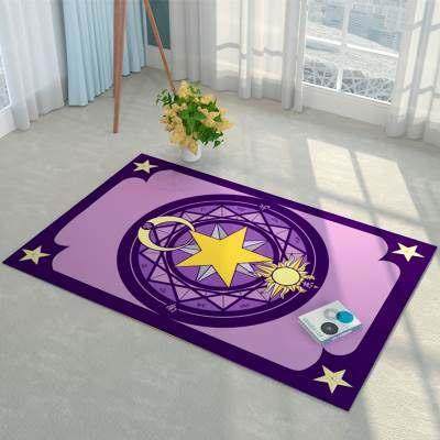 卡通粉色正方形少女魔法阵地毯动漫小樱库洛牌卧室爬行毯地垫圆形,居家布艺,地毯,淘宝优惠券,粉丝福利购,淘宝优惠卷