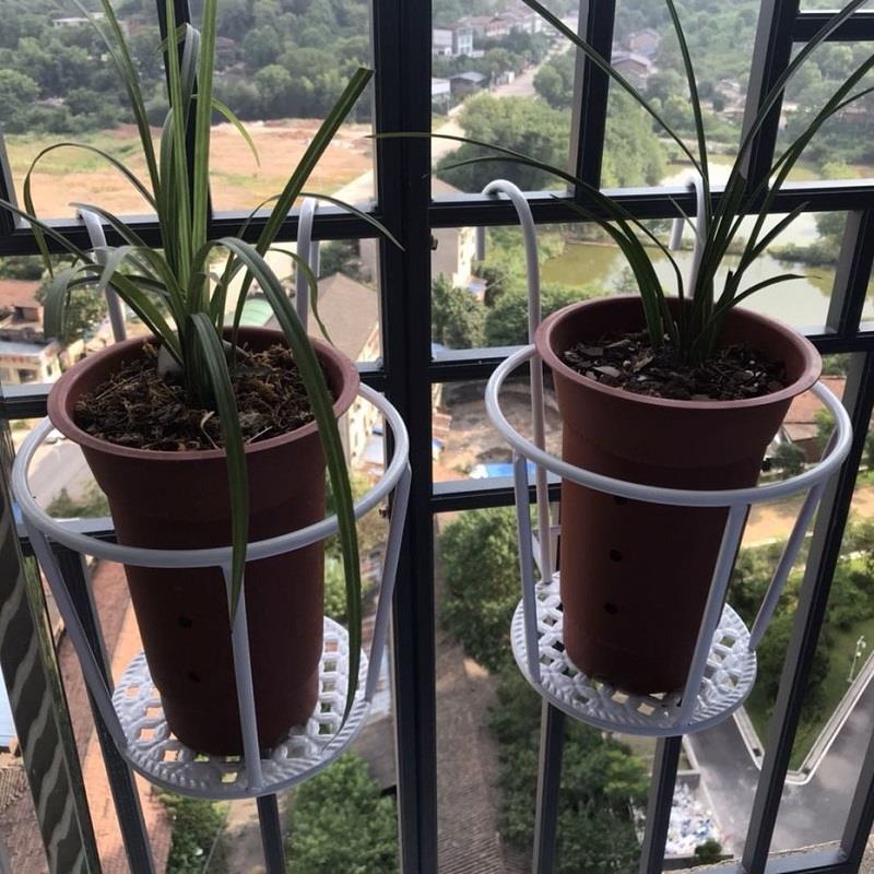 兰花专用花架欧式阳台金属栏杆花盆架挂式护栏绿萝悬挂九尾狐加高