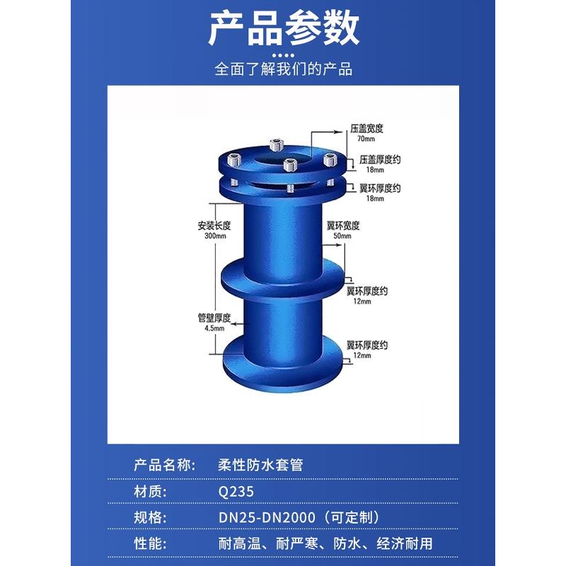 柔性防水套管 刚性防水套管 防水套管 国标A型B型厂家可定制直供