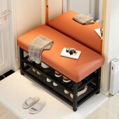 凳家用门口进门可坐式 穿鞋 凳玄关软包轻奢创意鞋 换鞋 柜长条凳鞋 架