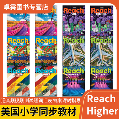美国国家地理Reach Higher  123456级 课本练习册 正版鲸鱼外教2020版 自学教材 培训班教材美国小学同步教材  原版进口