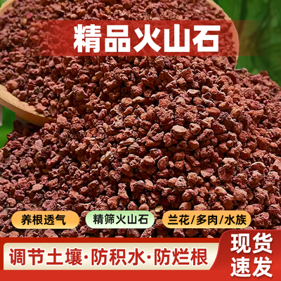 火山石鱼缸造景红色底砂