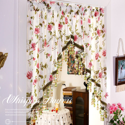 蕾丝刺绣半截门帘氛围纱帘