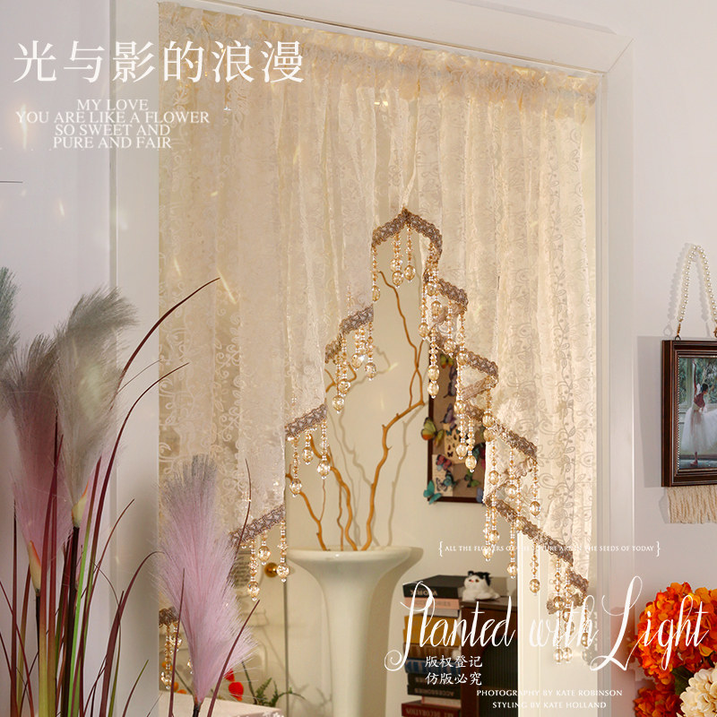 【高定刺绣】高端原创设计师款复古门帘氛围感隔断帘别墅半帘卧室