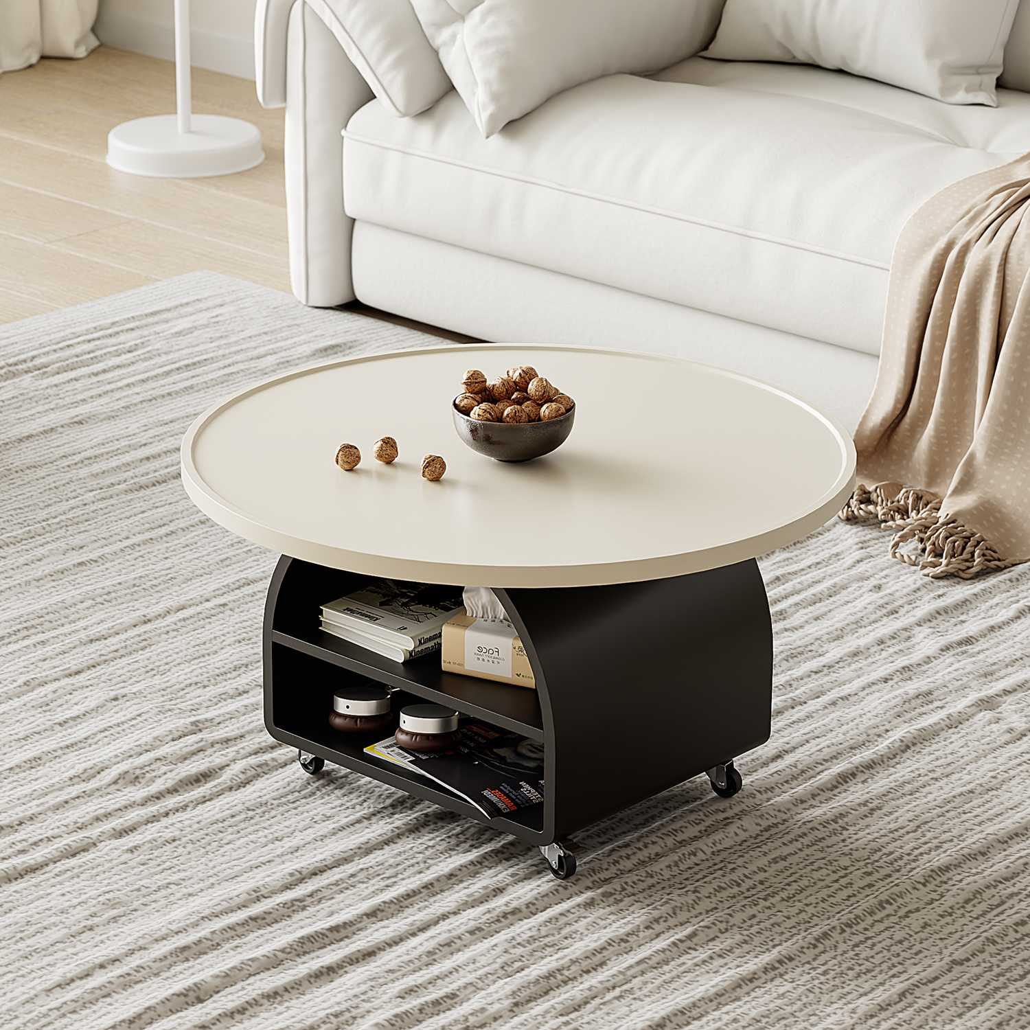 奶油风小茶几2025新款客厅家用