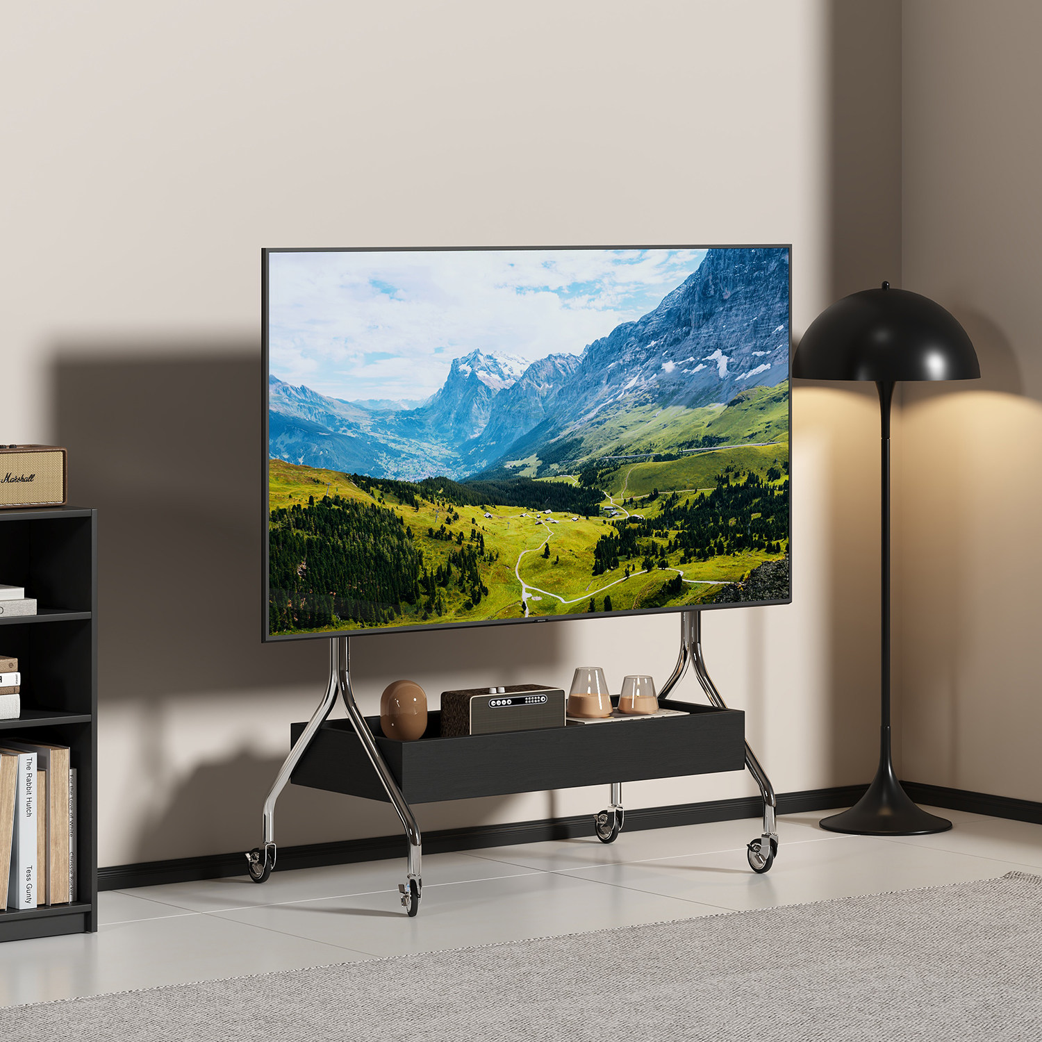 电视柜客厅2025新款落地式可移动小户型电视机架子收纳储物柜一体,住宅家具,电视柜,淘宝优惠券,粉丝福利购,淘宝优惠卷