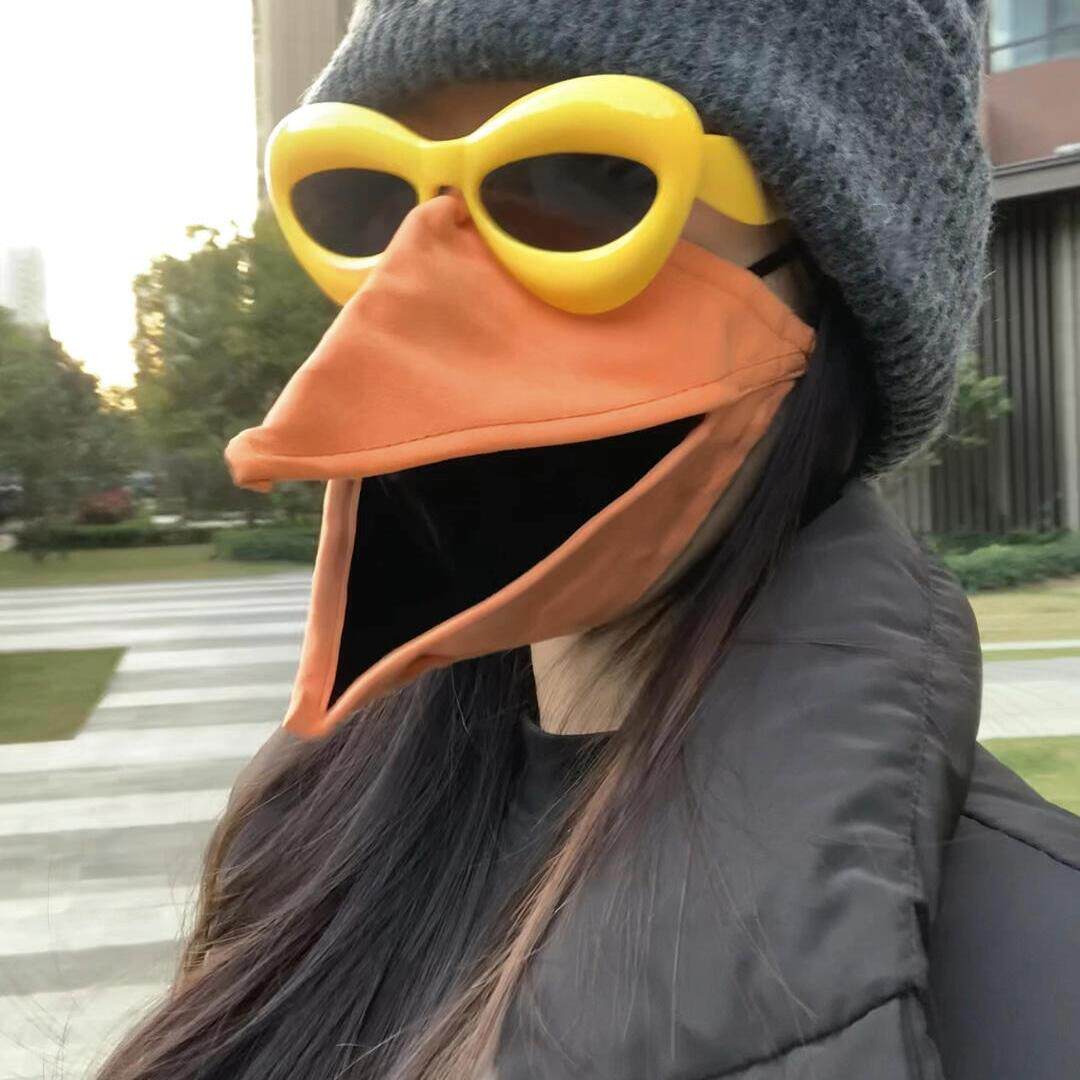 乌鸦口罩鸟嘴型口罩小鸟面罩棉布口罩防颗粒保暖透气鸭嘴形口罩