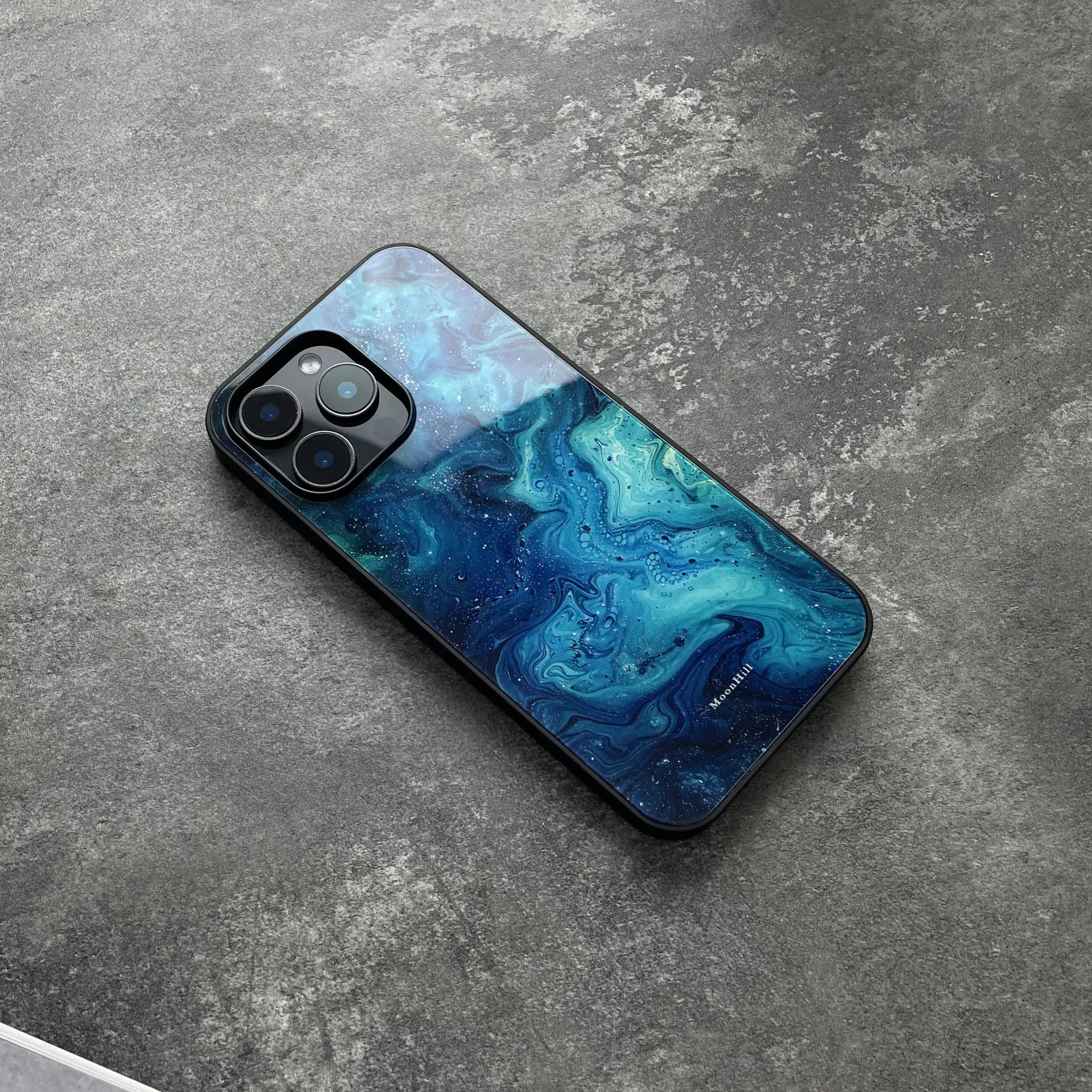 《涛蓝玉理》山月集新中式适用于iphone16promax苹果15/14pro华为小米安卓防滑全包玻璃原创国风高级感手机壳