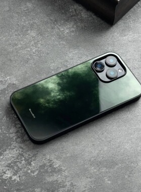 《青霭流玉》山月集新中式适用于iphone16promax苹果15/14pro华为小米安卓防滑全包玻璃原创国风高级感手机壳