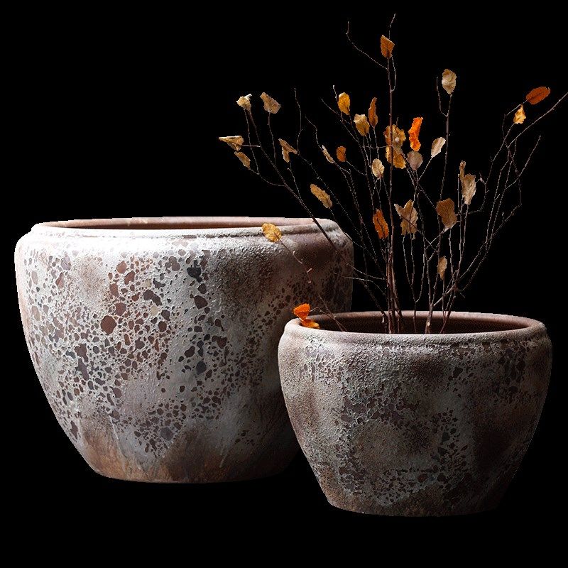 御三泥陶瓷特大缸粗陶手工大圆坛水缸大花盆鱼缸落地摆件庭院园林,家居饰品,花盆,淘宝优惠券,粉丝福利购,淘宝优惠卷