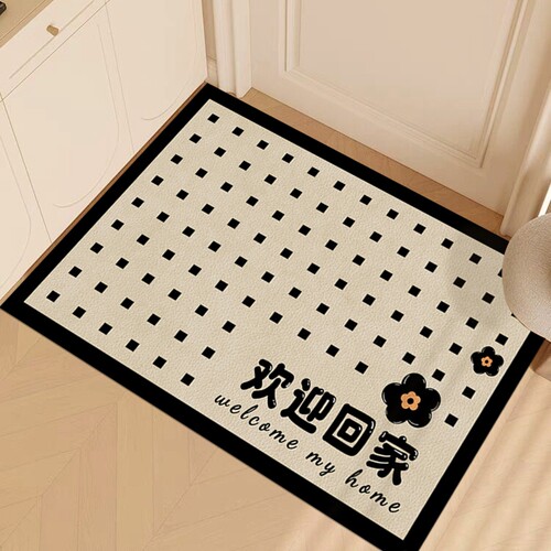 pvc皮革地垫入户门垫可擦洗脚垫棋盘格门口进门地毯耐脏除尘脚踩
