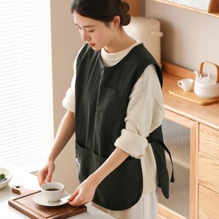 家用防水围裙厨房洗碗防油污渍罩衣烘焙餐饮男女工作服马甲围衣裙