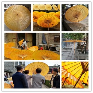 油纸伞复古怀旧纯色餐厅餐桌花园娱乐场公园阜外防雨直销工艺桐伞