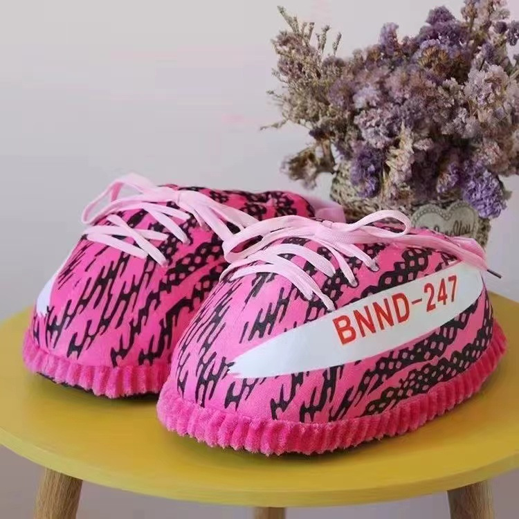 男女脏脏鞋a锥情侣毛绒毛毛鞋冬季奇葩椰子棉鞋搞怪AJ棉拖鞋