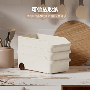 日式 零食整理盒杂物储物盒收纳筐 厨房橱柜直角收纳盒 家用抽屉式
