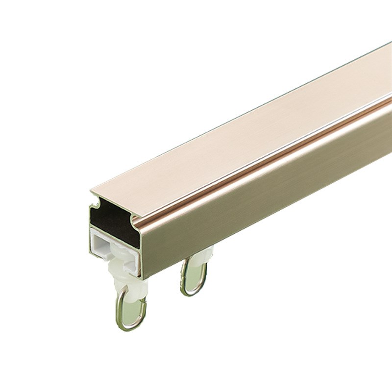 铝合金直轨导轨滑轨加厚单双轨顶装侧装窗帘杆重型窗帘轨道
