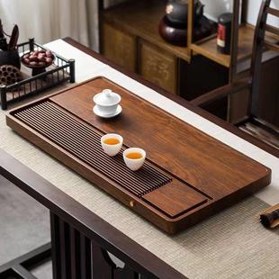 新款 办公室原木茶海功夫 品益整块实木茶盘家用排水式 小型茶台新款