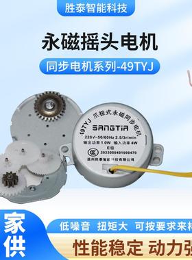 49TYZ永磁同步电机交流电220V电风扇壁扇摇头低速微型投影灯马达