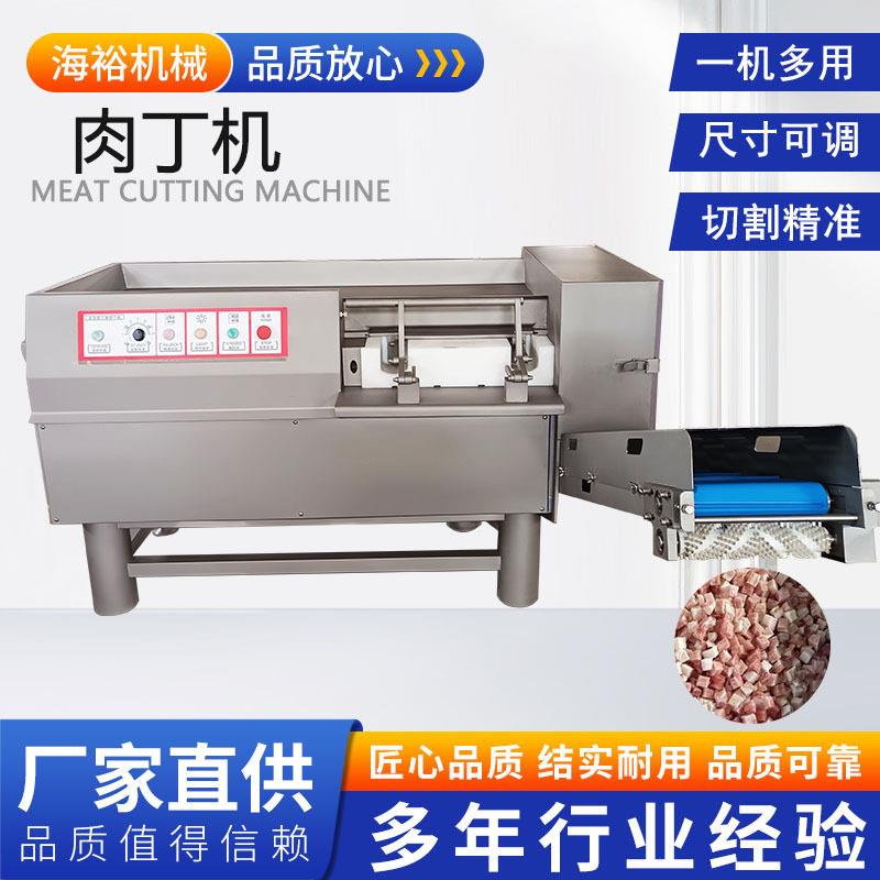 商用切丁机550型牛肉切丁机带输送带伺服驱动微冻肉膘肉切丁机