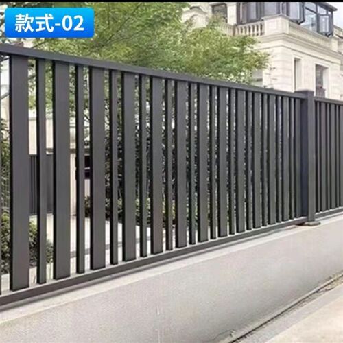 新中式户外铝合金庭院围栏别墅小区院墙栅栏铝艺护栏阳台隔离栏杆