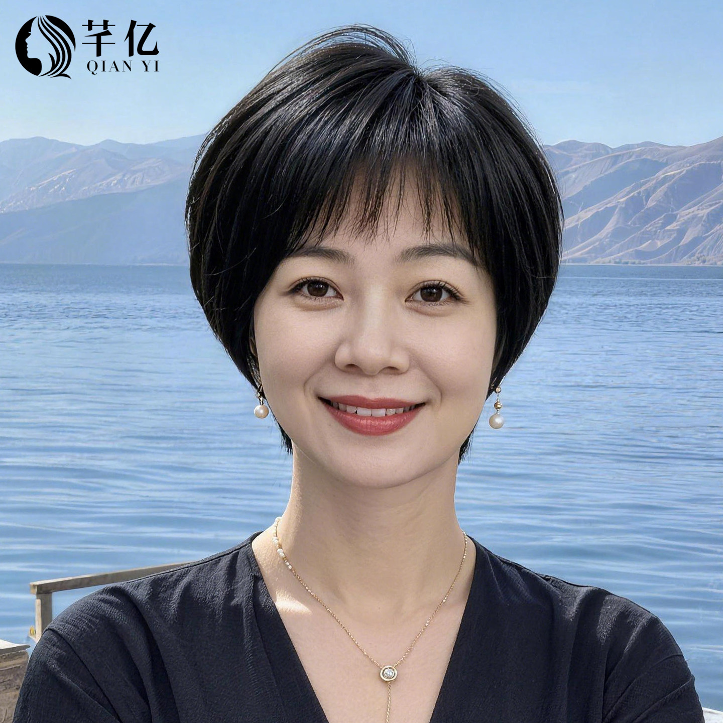 芊亿全真发时尚妈妈假发套