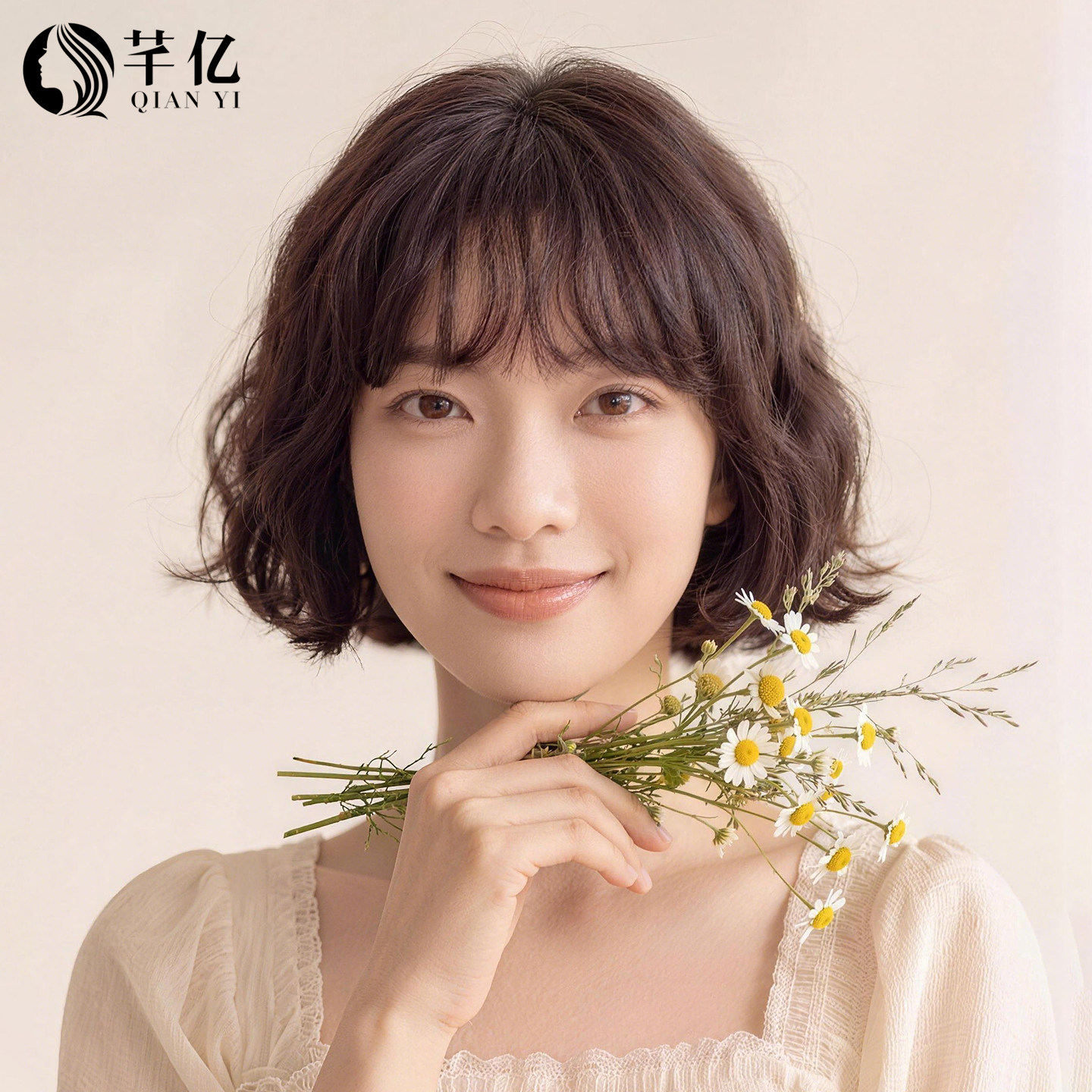 芊亿全真发法式卷假发套