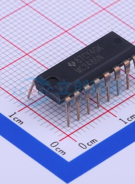 RS-485/RS-422芯片 MC3486N PDIP-16 TI/德州 电子元器件原装正品