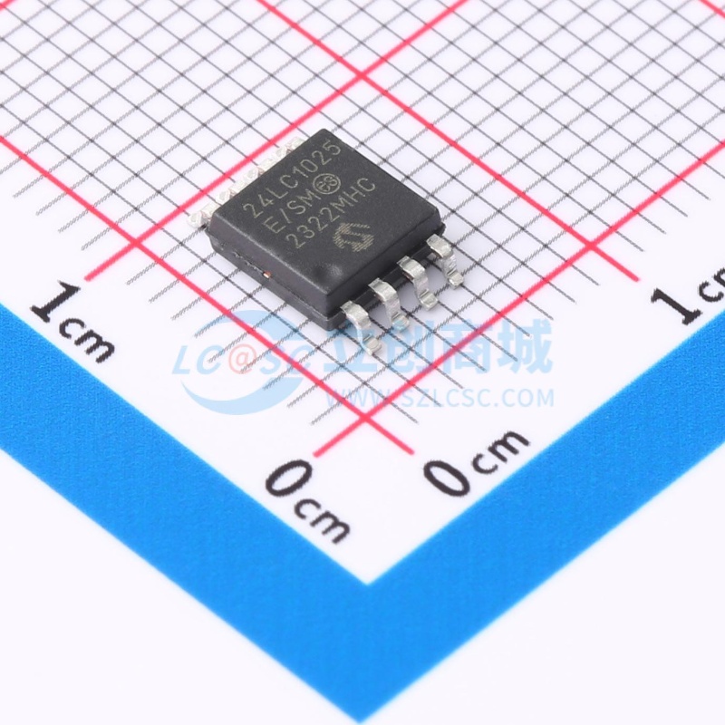 EEPROM 24LC1025-E/SM SOIJ-8-5.28mm MICROCHIP(美国微芯) 原装