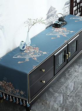 新中式电视柜桌布盖布台布长方形茶几布鞋柜餐边柜中国风红木家用