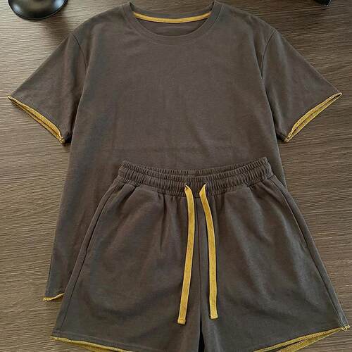 Sin Glee 韩版休闲舒适短袖短裤睡衣女2026夏季宽松家居服两件套