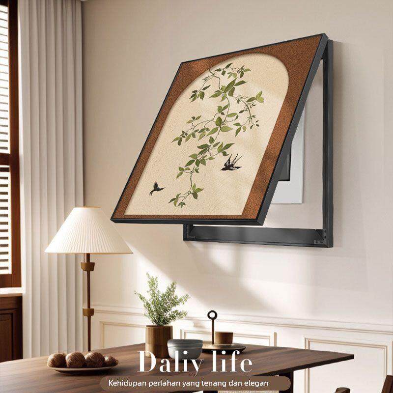 古风弱电盖板箱中竖款配电箱装饰画2025电表箱遮挡开关新款盒挂画